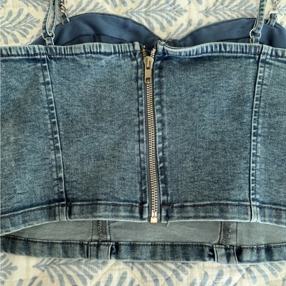 Guess Jean bustier corset chain straps ship
Back size XL Taylor Swift style - Picture 9 of 12